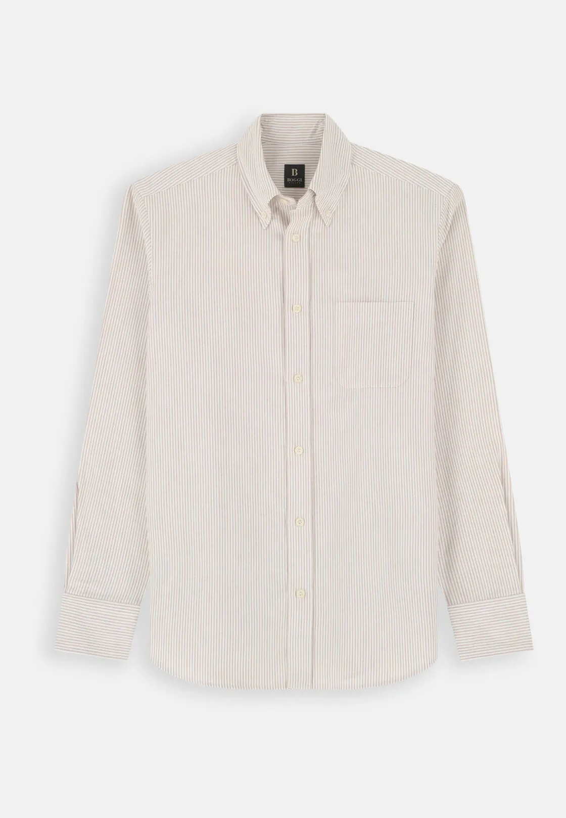 Boggi, Camicia A Righe In Oxford Di Cotone Regular Fit Regular., Uomo, , Taglia: XXL - immagine 6