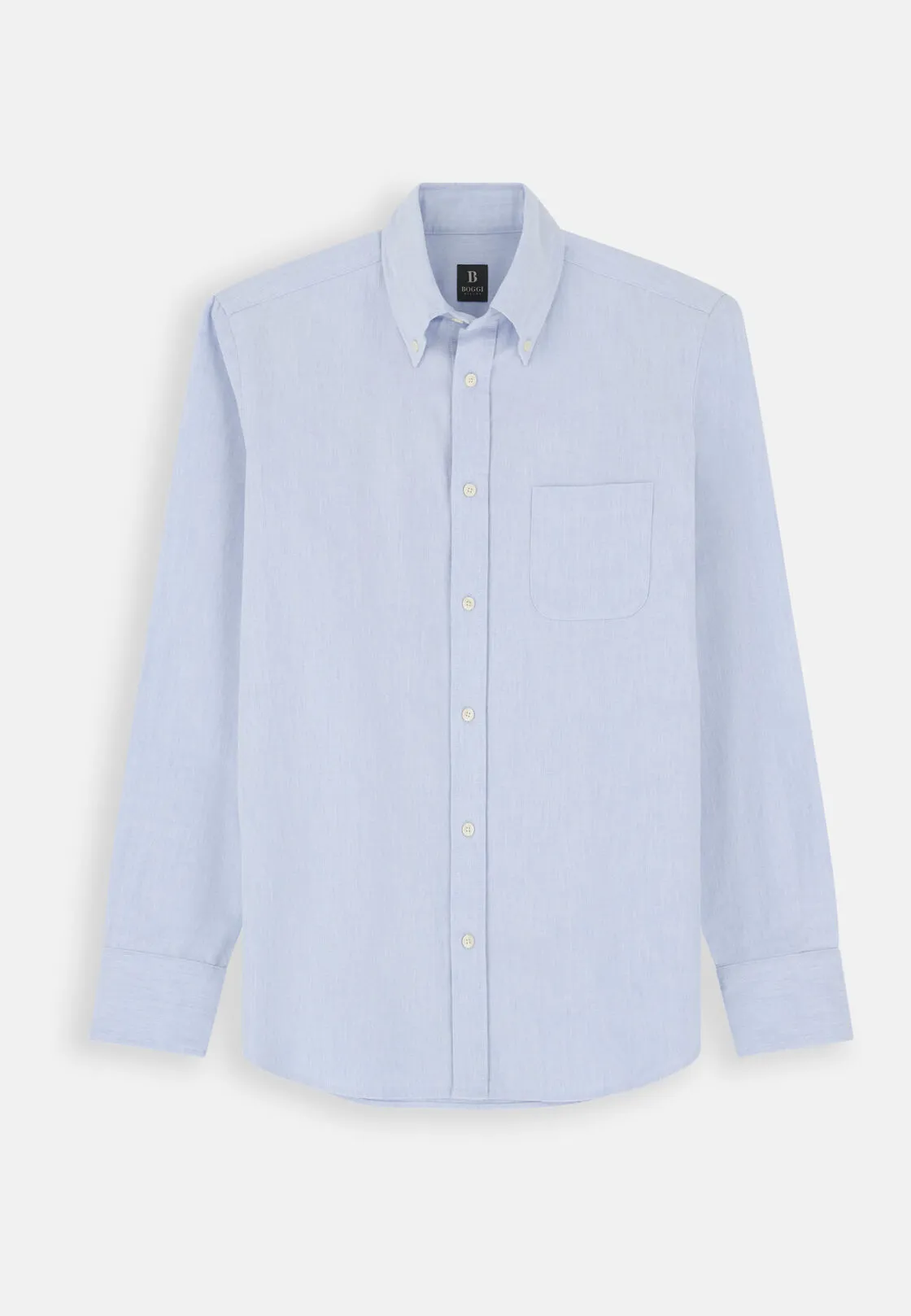Boggi, Camicia In Oxford Di Cotone Regular Fit, Uomo, Azzurro, Taglia: L - immagine 6