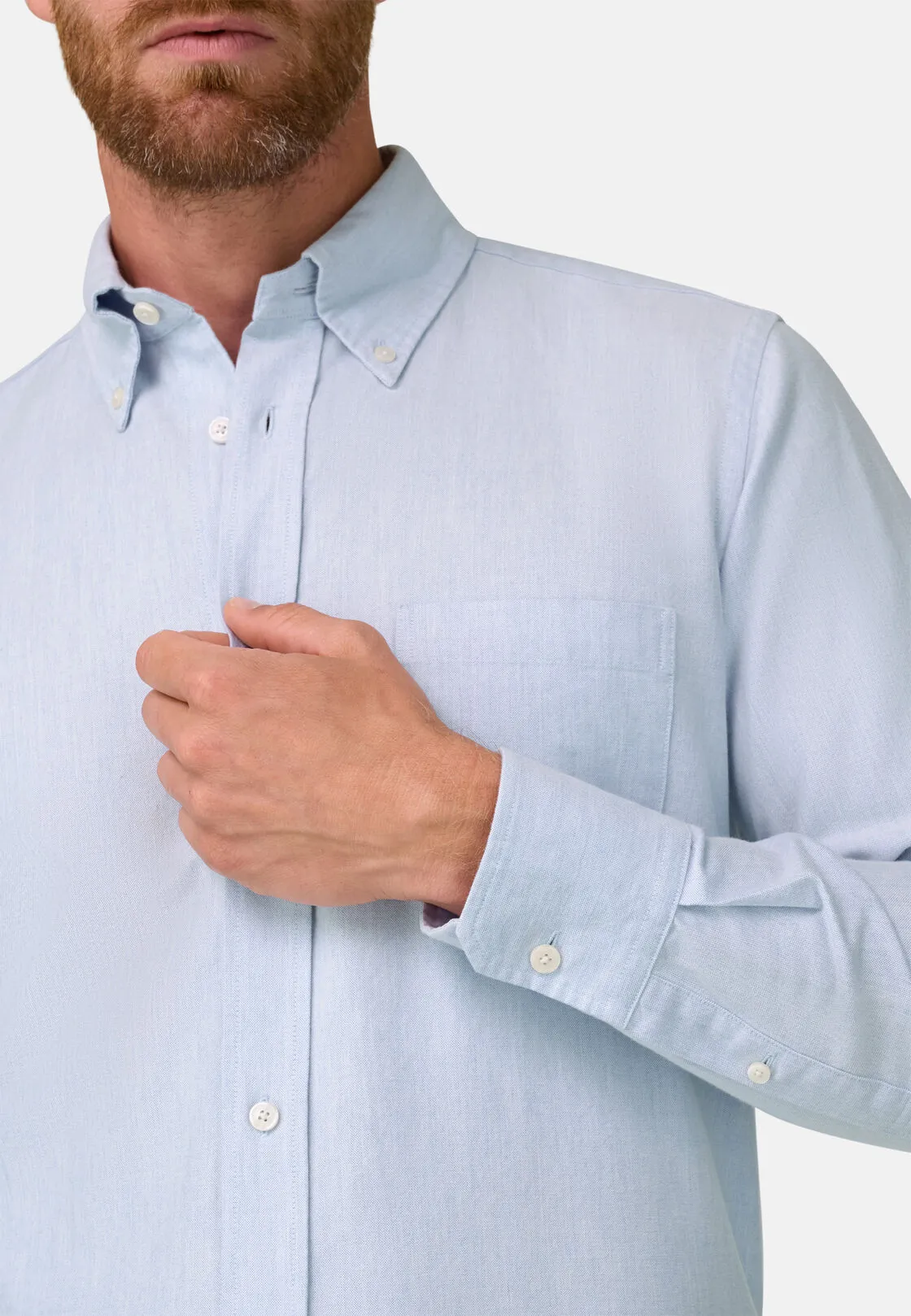 Boggi, Camicia In Oxford Di Cotone Regular Fit, Uomo, Azzurro, Taglia: XXXL - immagine 4