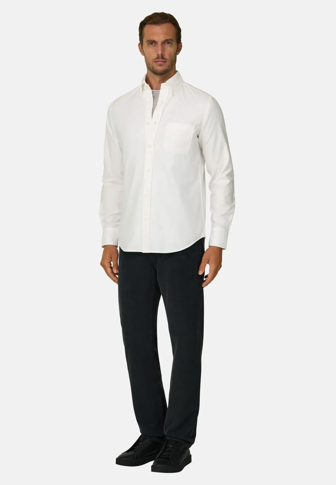 Boggi, Camicia In Oxford Di Cotone Regular Fit, Uomo, Bianco, Taglia: L - immagine 2
