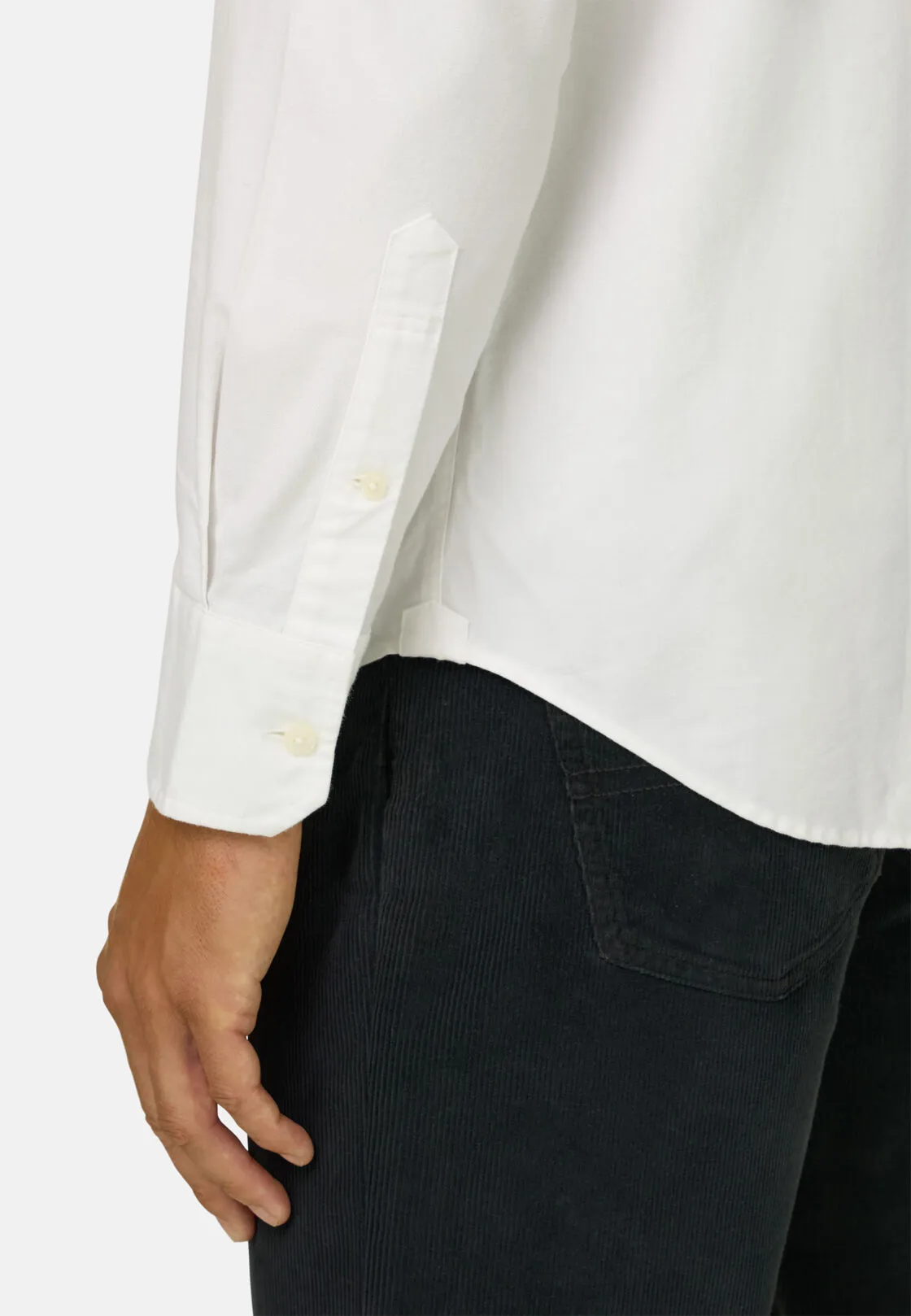 Boggi, Camicia In Oxford Di Cotone Regular Fit, Uomo, Bianco, Taglia: M - immagine 4