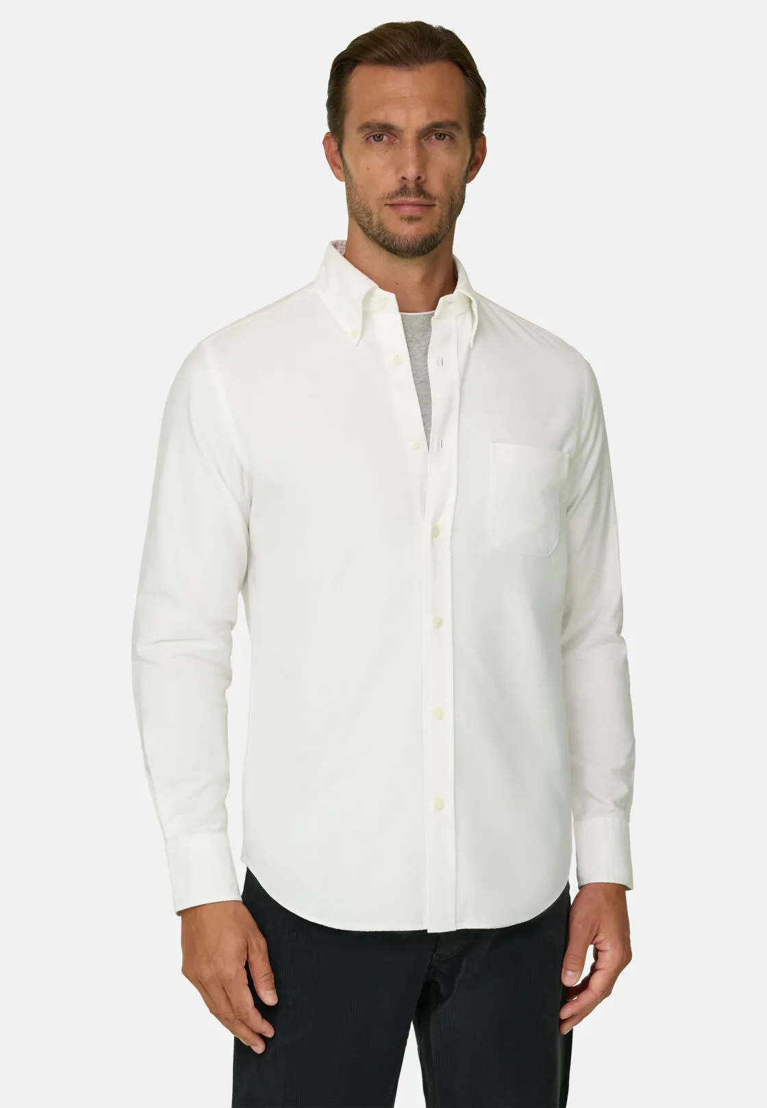 Boggi, Camicia In Oxford Di Cotone Regular Fit, Uomo, Bianco, Taglia: XXXL - immagine 1