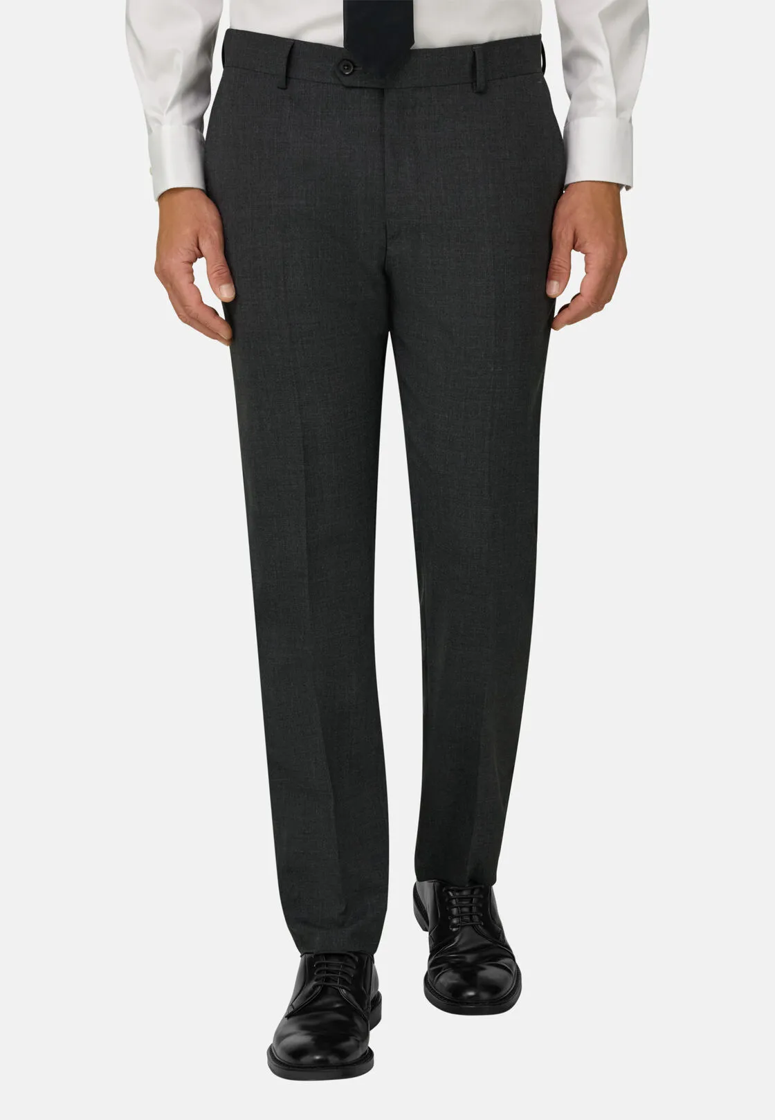 Boggi, Pantaloni In Pura Lana Travel, Uomo, Grigio, Taglia: 60 - immagine 1