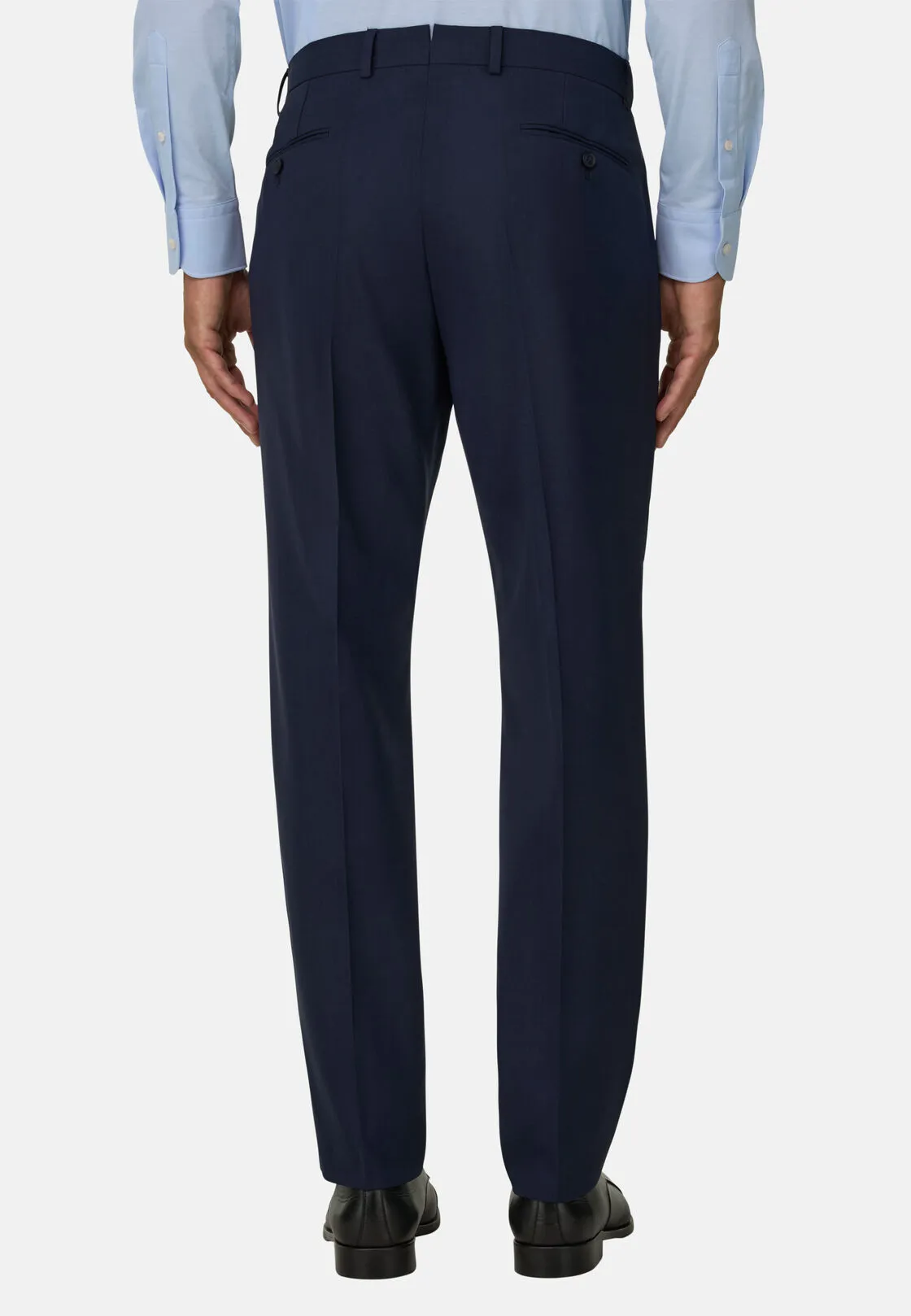 Boggi, Pantaloni In Pura Lana Travel, Uomo, Blu, Taglia: 54 - immagine 5