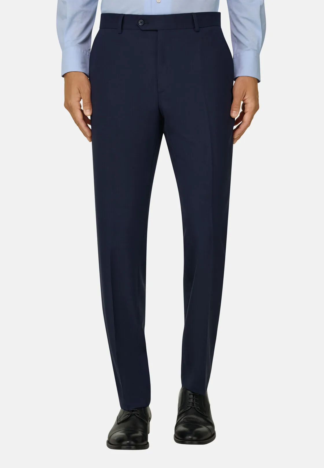 Boggi, Pantaloni In Pura Lana Travel, Uomo, Blu, Taglia: 56 - immagine 1