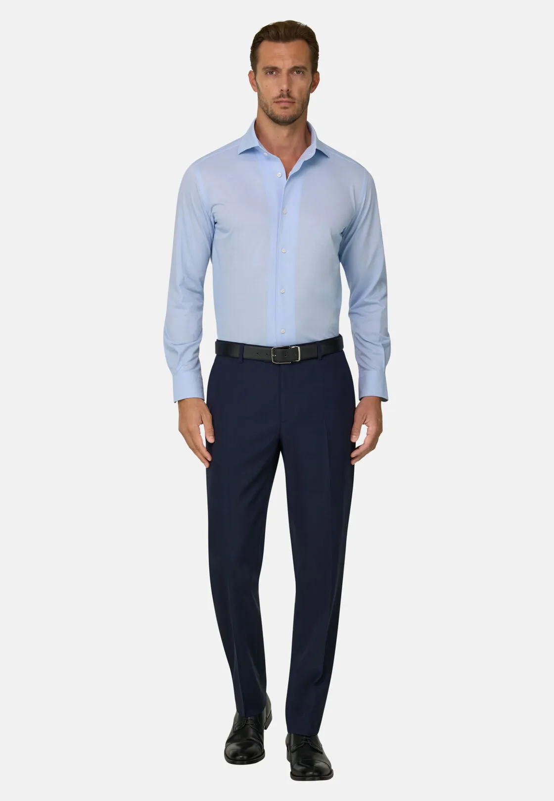 Boggi, Pantaloni In Pura Lana Travel, Uomo, Blu, Taglia: 58 - immagine 2