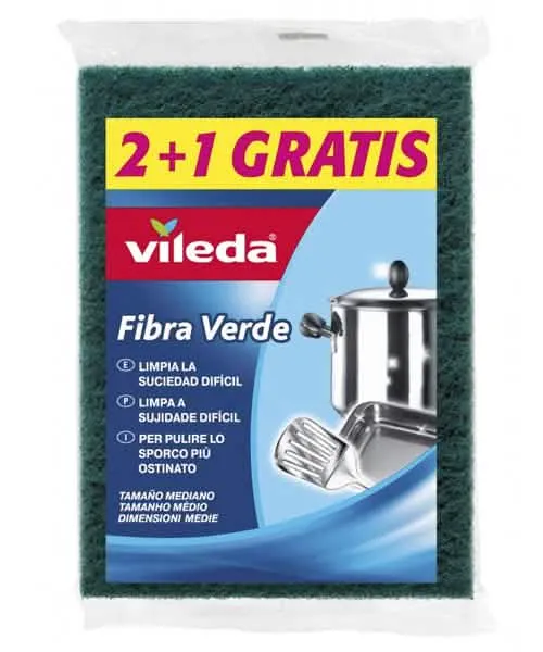 FIBRA VERDE VILEDA - 3 PEZZI SOLO RETINA FRESH - immagine 1