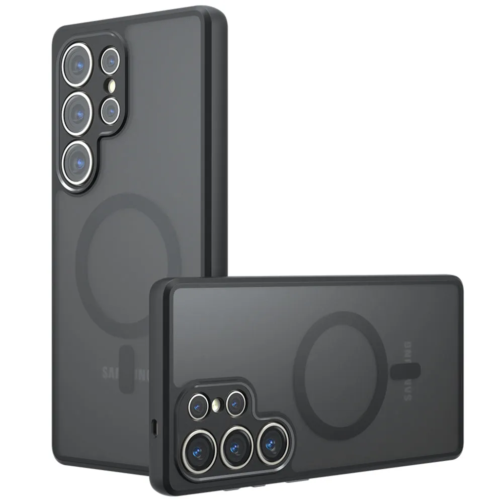 Custodia MagSafe per Samsung Galaxy S23 Ultra S918, Techsuit, PureFrost, Nero Satinato - immagine 1
