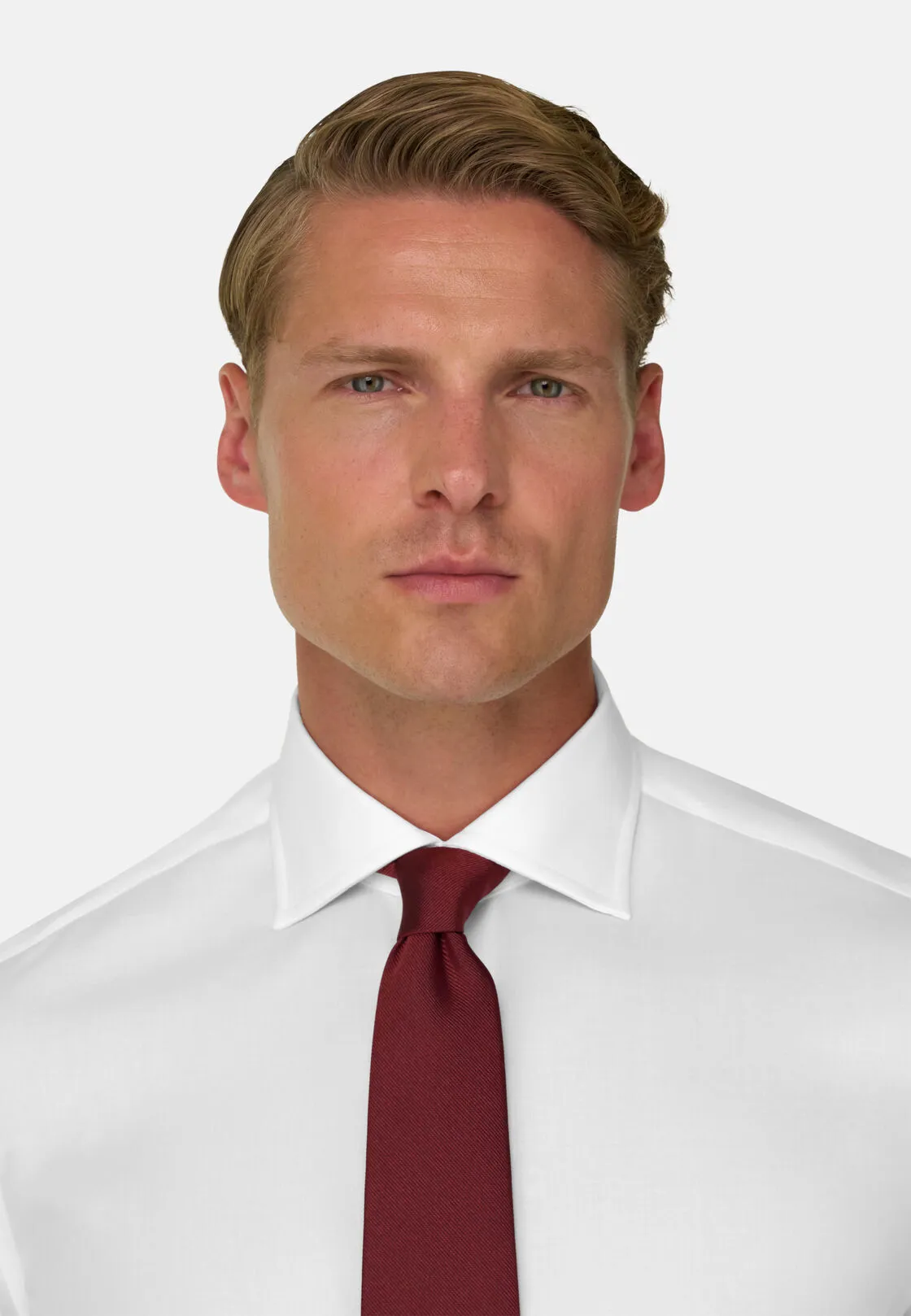 Boggi, Camicia In Twill Di Cotone Slim Fit, Uomo, Bianco, Taglia: 37 - immagine 3