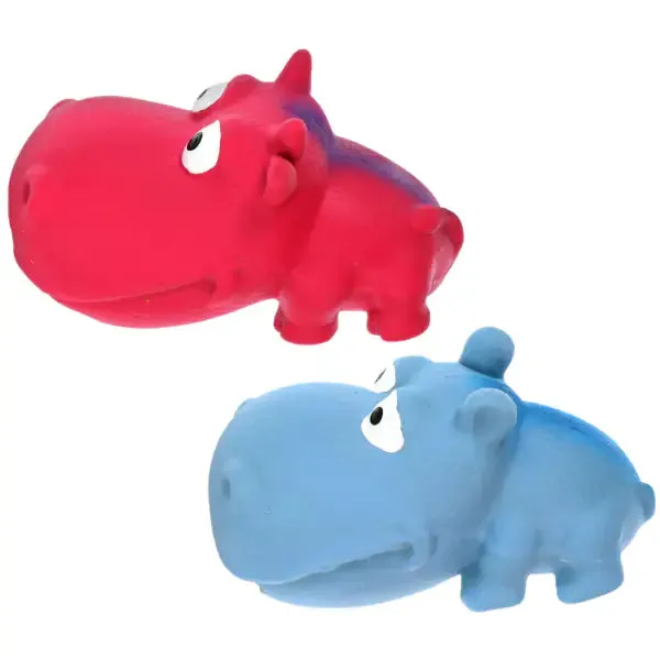 PetUp Joy gioco per cani con squeaker in lattice per denti e gengive Misura 9 cm Hippo Soggetti assortiti - Giochi per cani - immagine 1