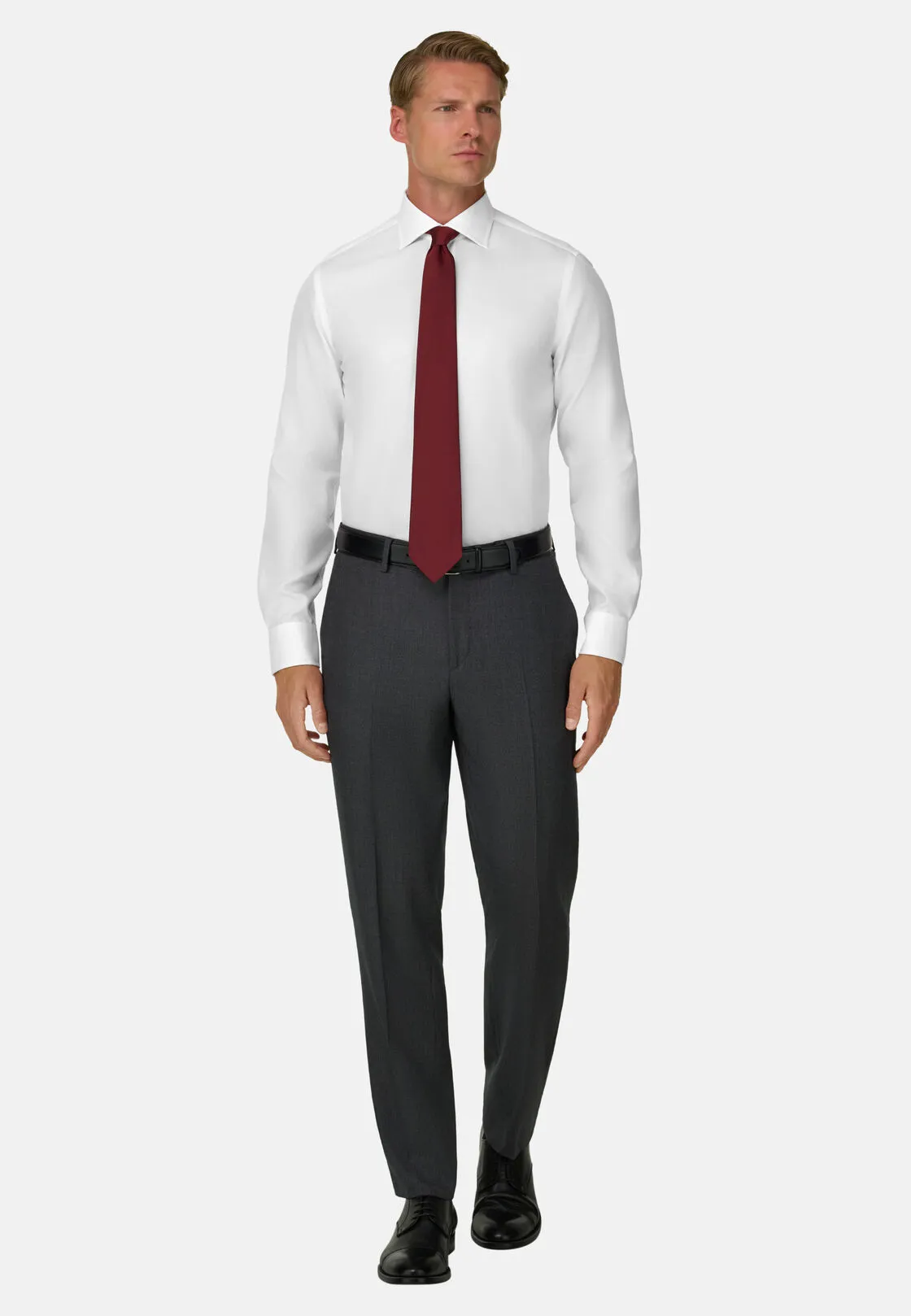 Boggi, Camicia In Twill Di Cotone Slim Fit, Uomo, Bianco, Taglia: 43 - immagine 2