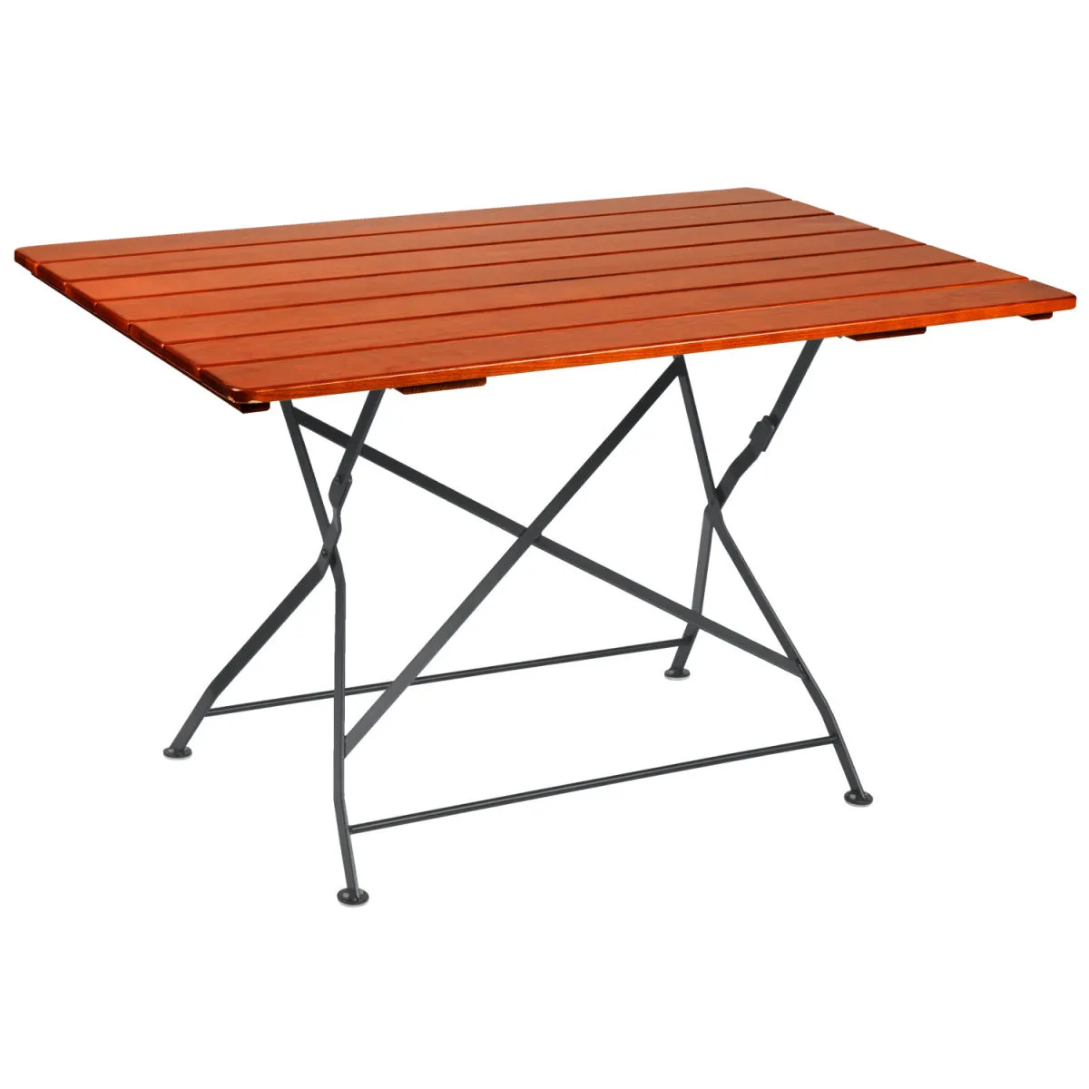 VEGA Tavolo da esterno Bavaria rettangolare; 120x80x74 cm (LxLxH); Piano tavolo castagna, struttura nero; rettangolare - immagine 1