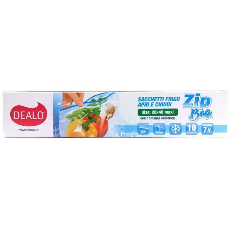 Sacchetti Frigo con Zip DEALO 28x40 cm - Confezione da 8 Pezzi - immagine 1