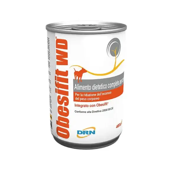 DRN Obesifit WD Dog Cibo Umido 400 gr - confezione da 6 pezzi - Dieta veterinaria per cani - immagine 1