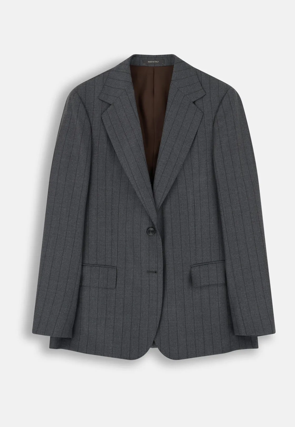 Boggi, Blazer Monopetto In Lana Gessato, Donna, Grigio, Taglia: M - immagine 5