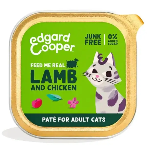 Edgard & Cooper Cat Adult Patè Grain Free 85 gr Agnello e Pollo - confezione da 16 pezzi - Cibo umido per gatti - immagine 1