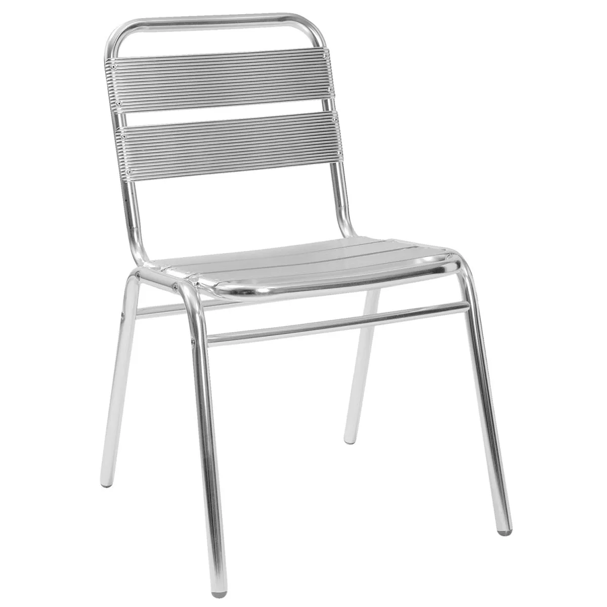 4x PULSIVA Sedia da esterno impilabile Toulon senza braccioli; 50x55x78.5 cm (LxPxH); argento; 4 pz. / Pacco - immagine 1