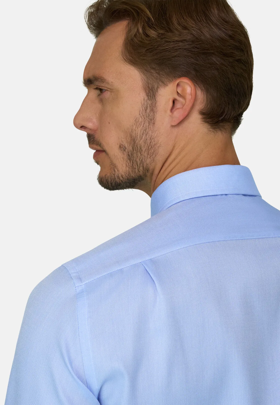 Boggi, Camicia In Cotone Dobby Regular Fit, Uomo, Azzurro, Taglia: 38 - immagine 4