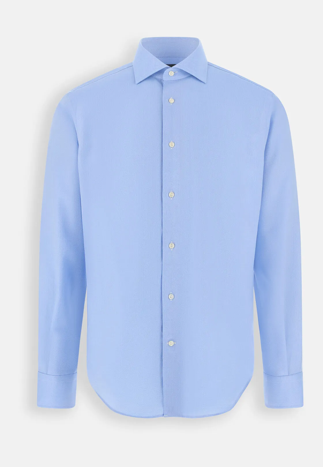 Boggi, Camicia In Cotone Dobby Regular Fit, Uomo, Azzurro, Taglia: 40 - immagine 6
