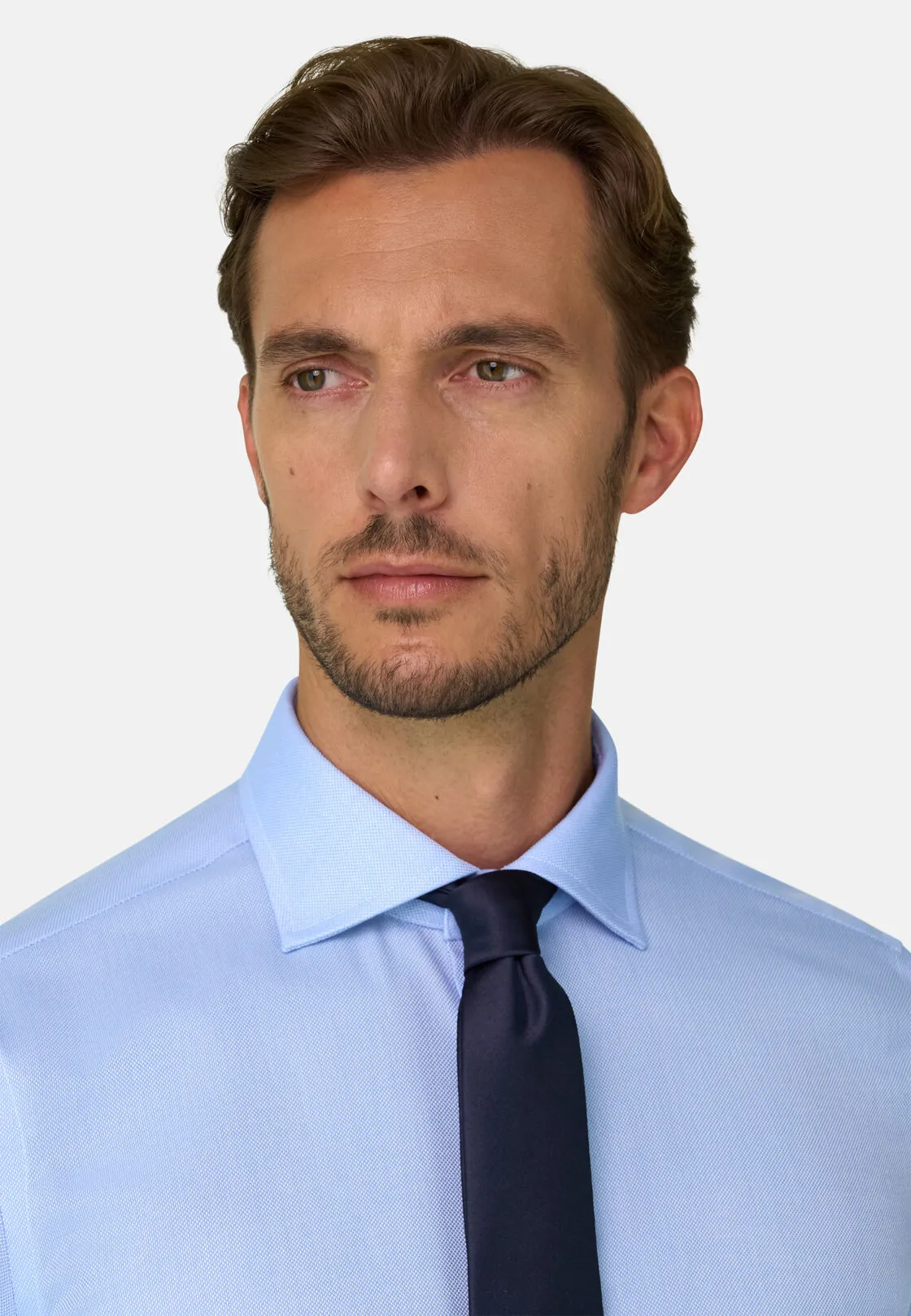Boggi, Camicia In Cotone Dobby Regular Fit, Uomo, Azzurro, Taglia: 41 - immagine 3