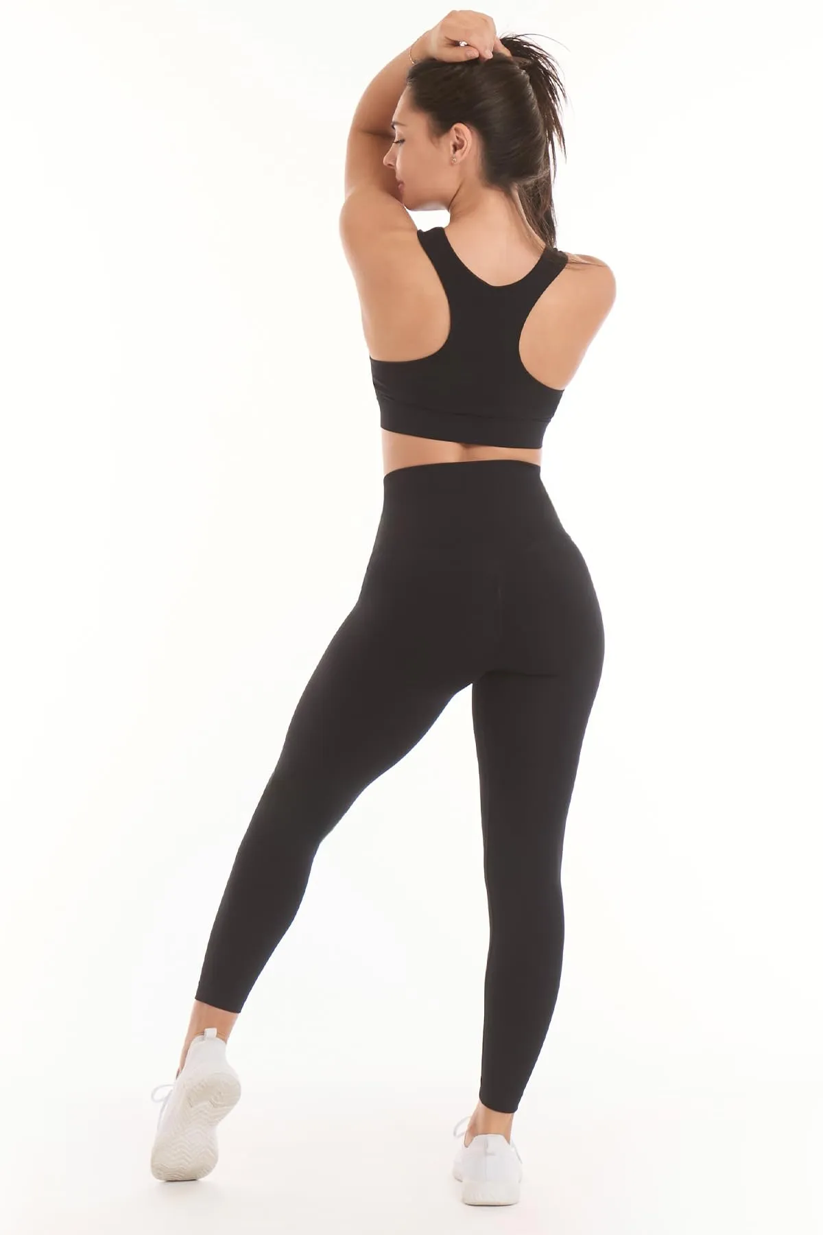 FGM04 Completo Onyx Sportivo Donna, Top e Leggings (Nero, XS-S) - immagine 3