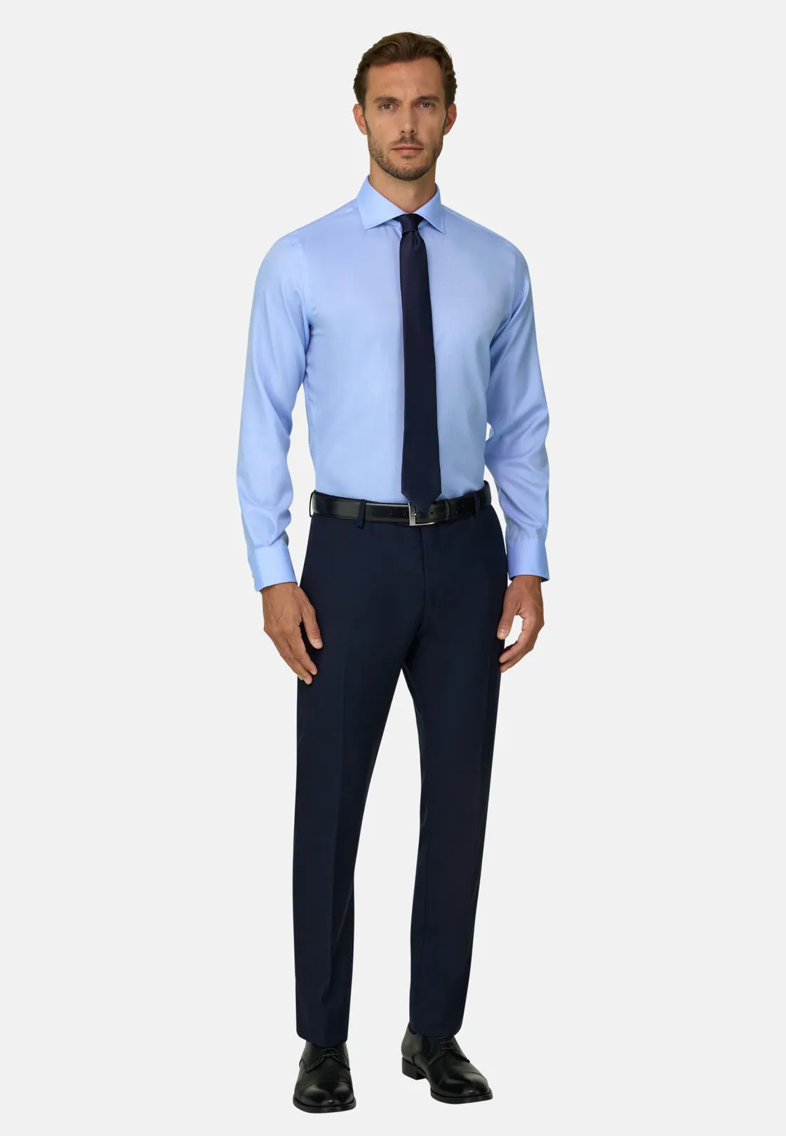 Boggi, Camicia In Cotone Dobby Regular Fit, Uomo, Azzurro, Taglia: 44 - immagine 2