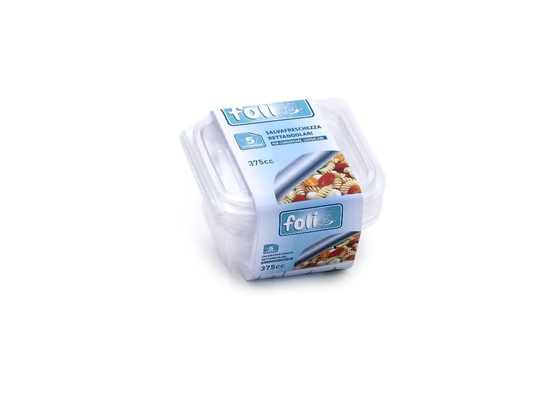 Set di 5 FoliVaschette Salvafreschezza da 375cc - immagine 1