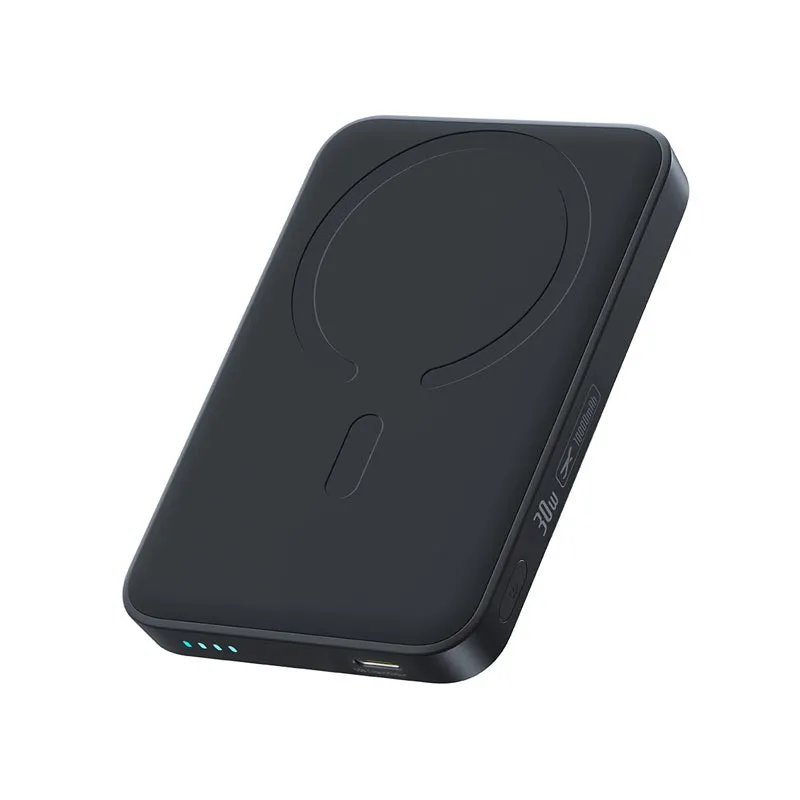 Batteria Esterna Wireless Baseus EnerFill FM11, 10000mAh, 30W, PD + FQI, 1 x QI - 1 x USB-C, Nera - immagine 1
