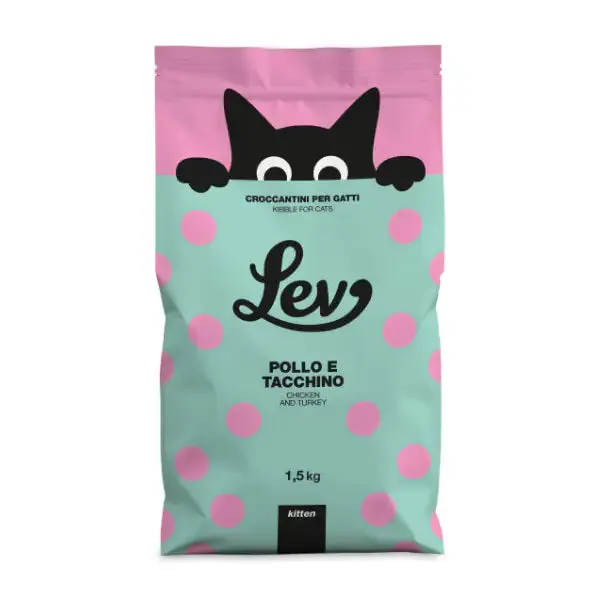 Lev Kitten Pollo e Tacchino 1,5 kg (scadenza: 31/10/2026) - Croccantini per gatti - immagine 1