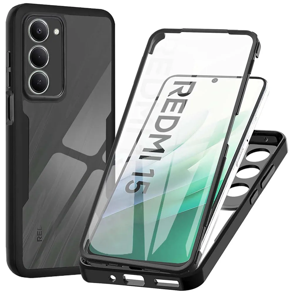 Custodia per Xiaomi Redmi 15 5G / 15 4G, Techsuit, ColorVerse 360, Nera - immagine 1