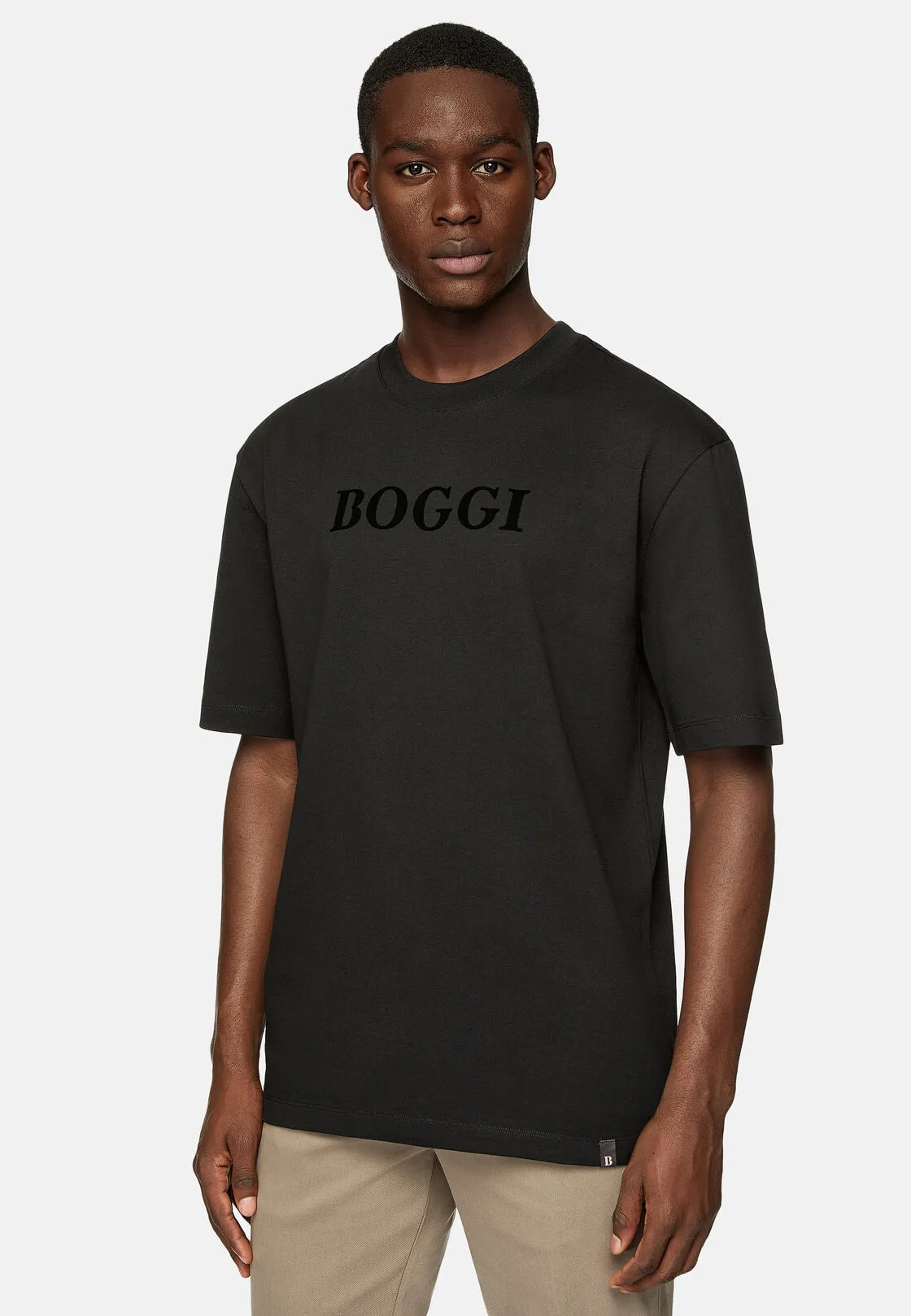 Boggi, T-shirt In Jersey Di Cotone, Uomo, Nero, Taglia: M - immagine 1