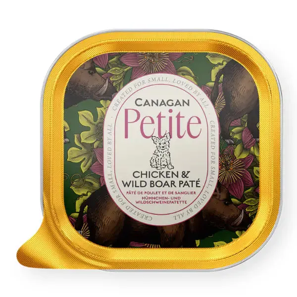 Canagan for Dogs Petite All Life Small Breeds Grain Free Patè 100 gr Pollo con cinghiale (scadenza: 06/12/2026) - confezione da 16 pezzi - Cibo umido per cani - immagine 1