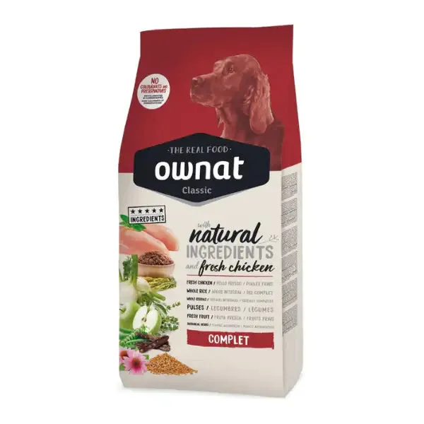 Ownat Classic Complet All Breeds Adult con pollo fresco 12 kg - Croccantini per cani - immagine 1