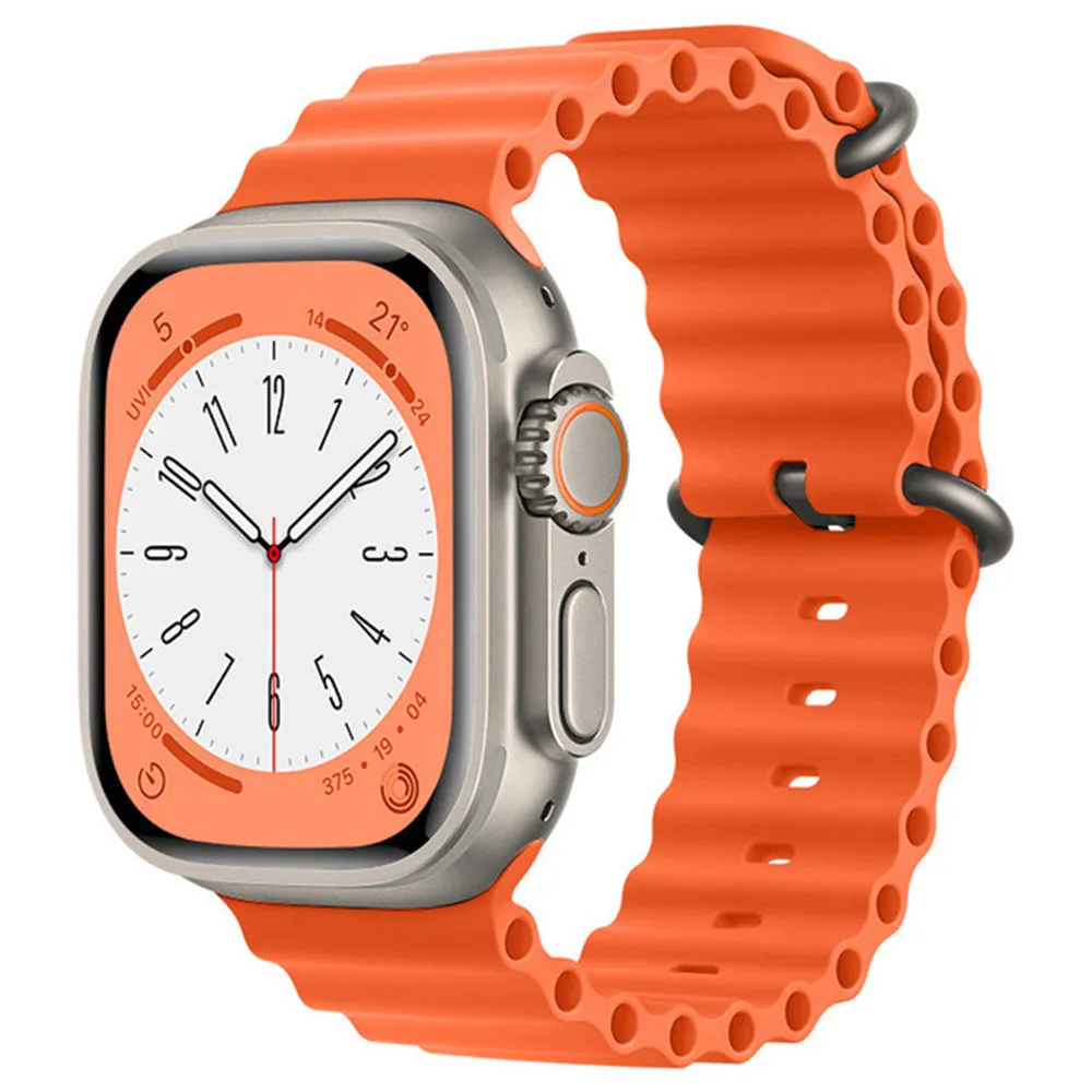 Cinturino Techsuit W038 per Apple Watch 49mm / 46mm / 45mm / 44mm / 42mm Series, Arancione - immagine 1