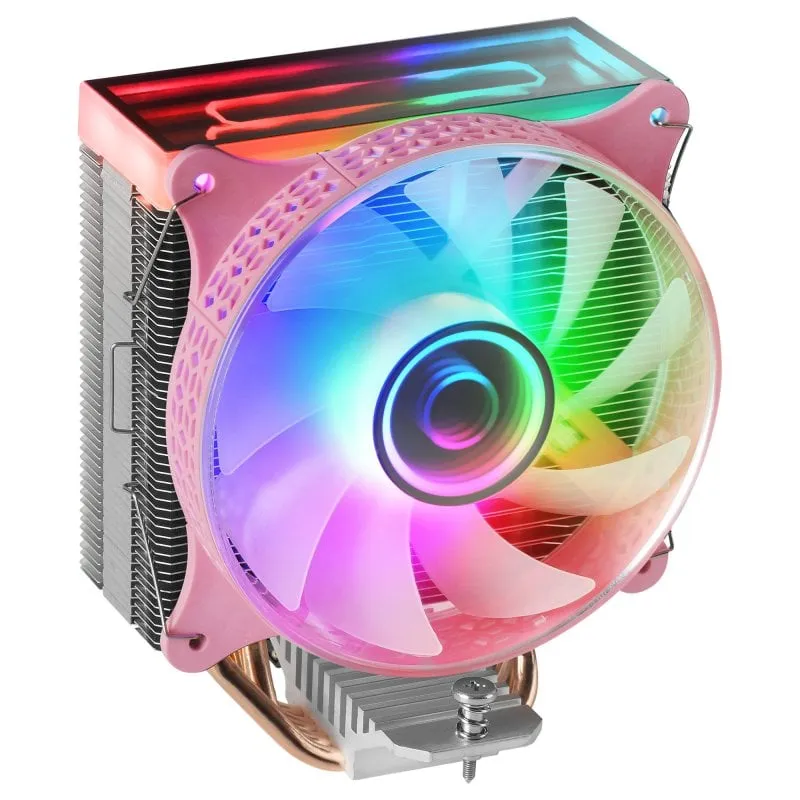 Ventola CPU Mars Gaming MCPU-VR doppia ARGB da 120 mm rosa - immagine 1