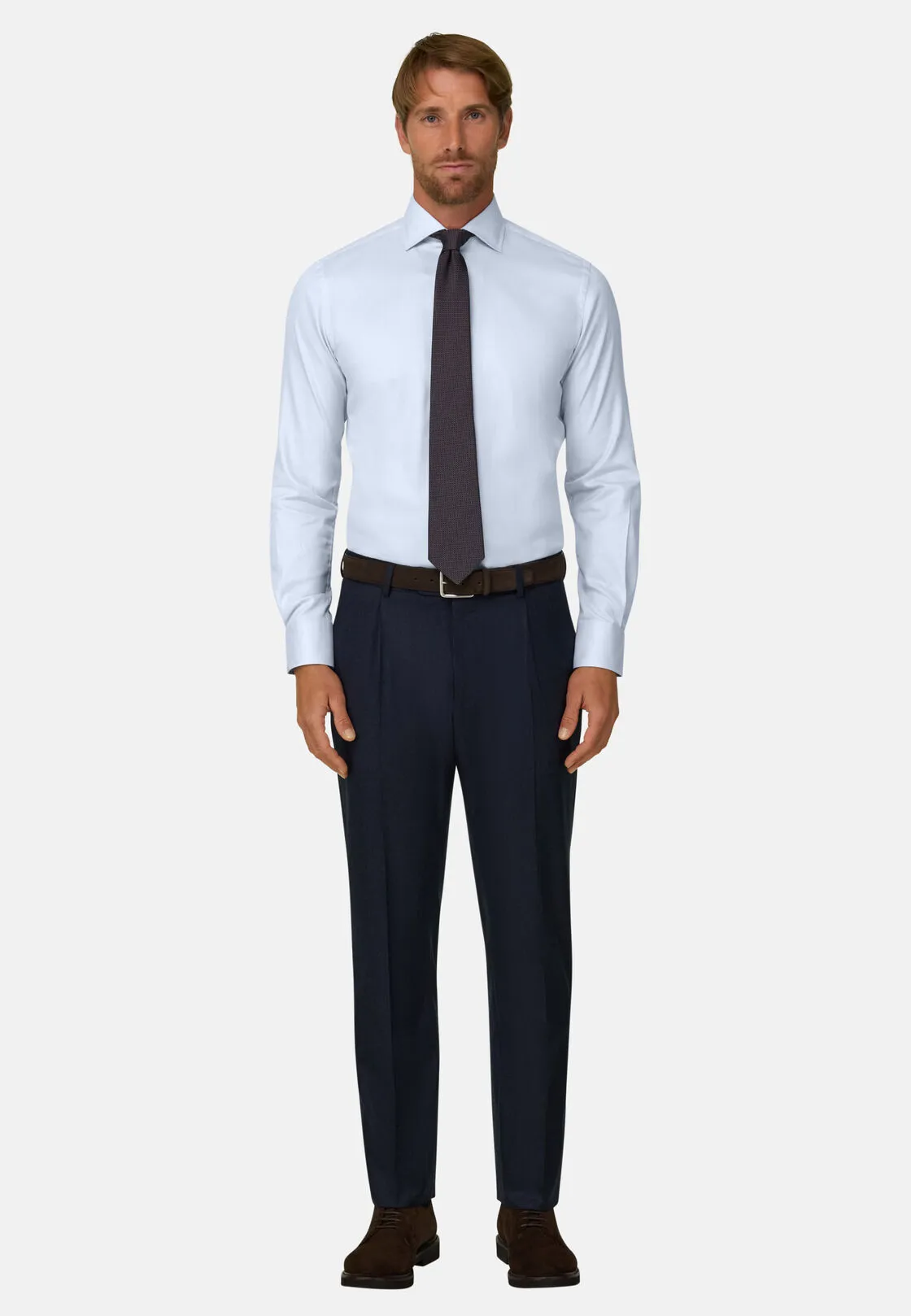 Boggi, Camicia Strutturata In Cotone Regular Fit, Uomo, Azzurro, Taglia: 41 - immagine 2