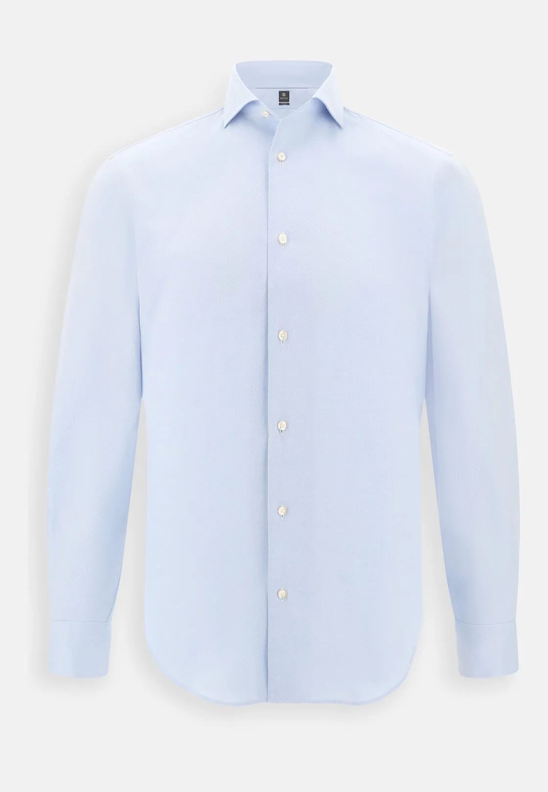 Boggi, Camicia Strutturata In Cotone Regular Fit, Uomo, Azzurro, Taglia: 43 - immagine 6