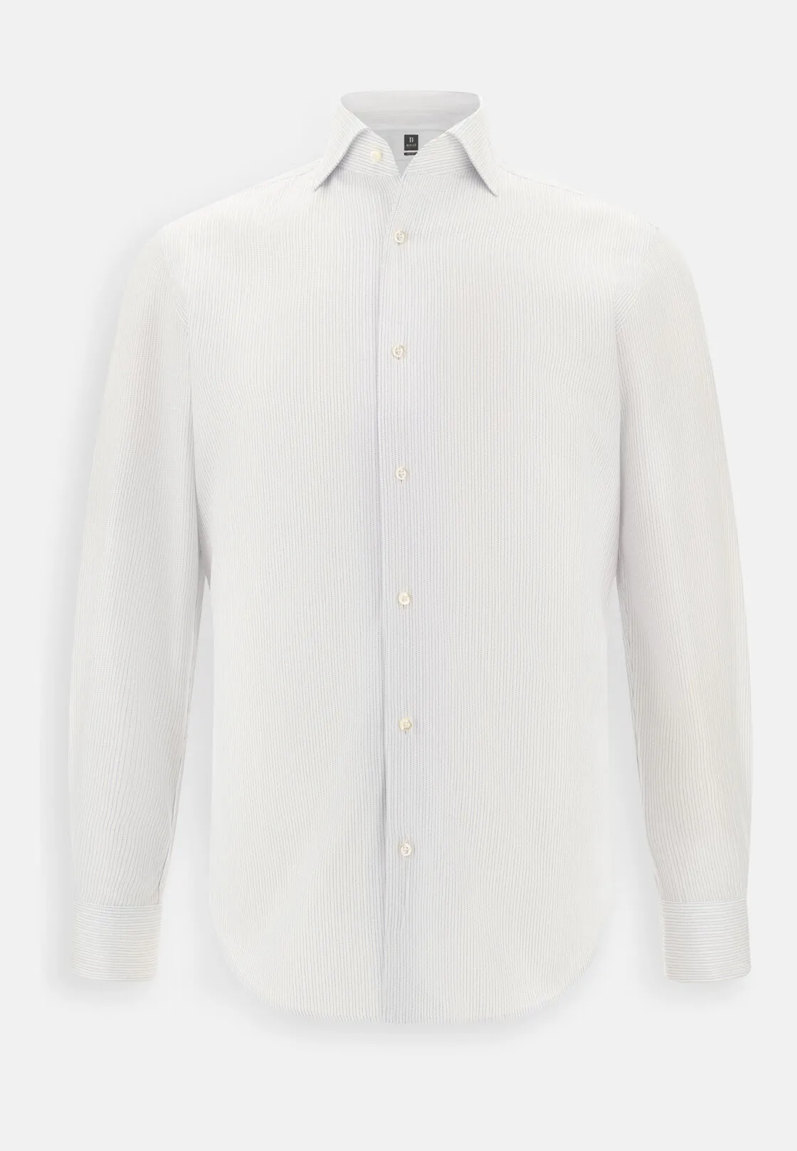 Boggi, Camicia A Righe In Cotone Regular Fit, Uomo, Azzurro, Taglia: 37 - immagine 6
