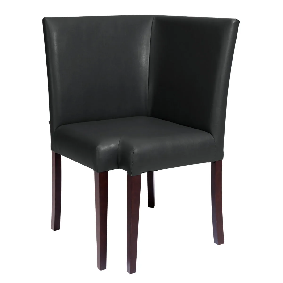 VEGA Panca ad angolo Napoli; 63x63x95.5 cm (LxPxH); seduta nero, struttura wenge - immagine 1