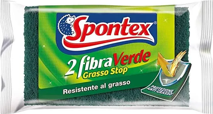 Sponges in Fibra Verde Spontex - Confezione da 2 Pezzi - immagine 1