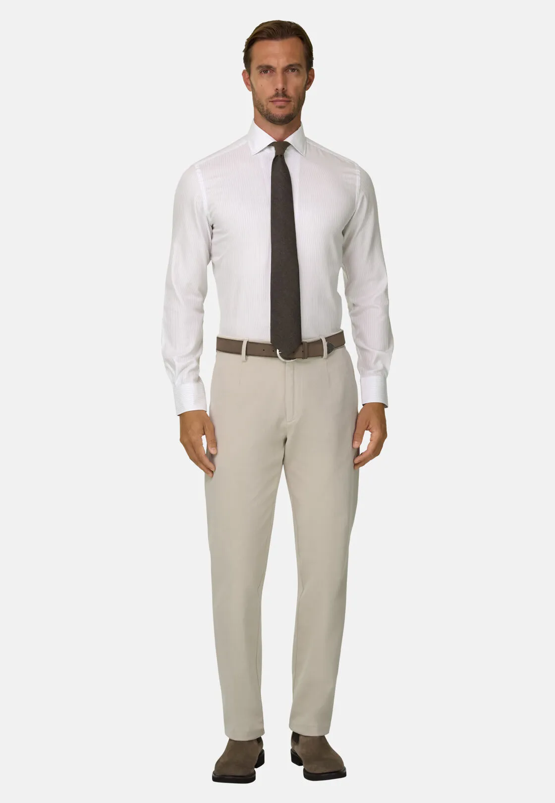 Boggi, Camicia A Righe In Cotone Regular Fit, Uomo, Azzurro, Taglia: 39 - immagine 2