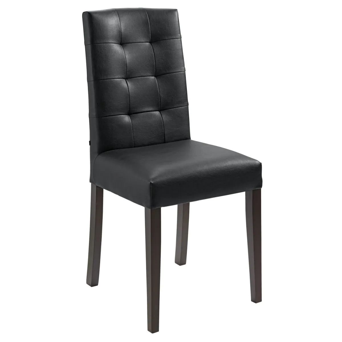 2x VEGA Sedia Newham; 45x56x96 cm (LxPxH); seduta nero, struttura wenge; 2 pz. / Pacco - immagine 1