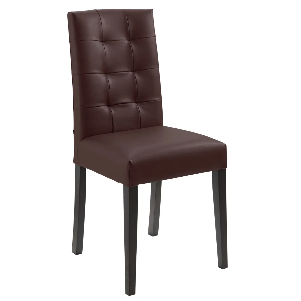 2x VEGA Sedia Newham; 45x56x96 cm (LxPxH); seduta marrone, struttura wenge; 2 pz. / Pacco - immagine 1