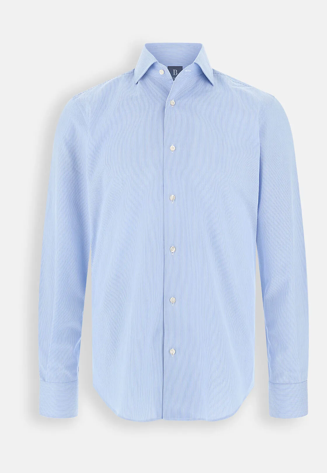 Boggi, Camicia A Righe In Cotone Regular Fit, Uomo, Azzurro, Taglia: 39 - immagine 6
