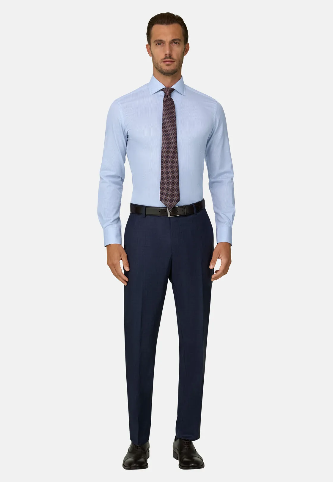 Boggi, Camicia A Righe In Cotone Regular Fit, Uomo, Azzurro, Taglia: 40 - immagine 2
