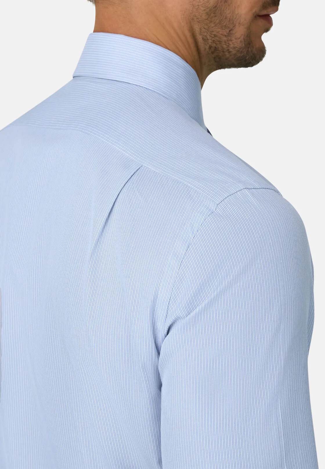 Boggi, Camicia A Righe In Cotone Regular Fit, Uomo, Azzurro, Taglia: 40 - immagine 4