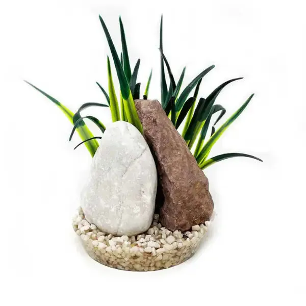 Blu Bios Pietra decorativa con pianta per acquari Duo Rock - immagine 1