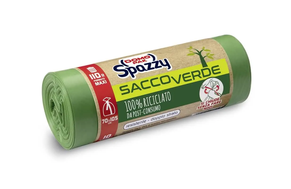 Sacchetti Domopak Verde 70x105 cm - Confezione da 10 Pezzi - immagine 1