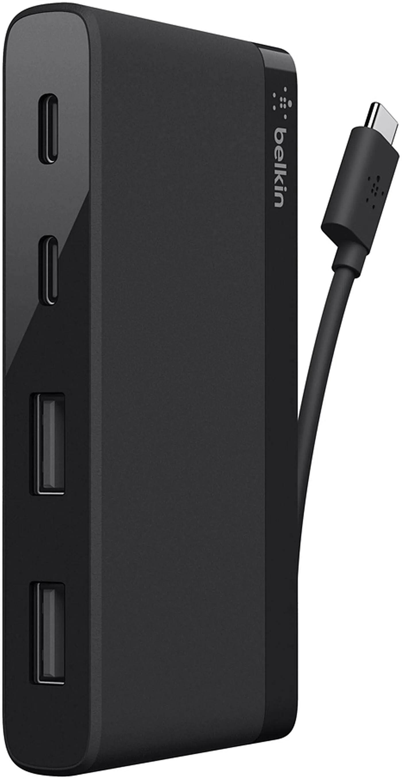 Hub USB-C Belkin Mini, 2 x USB-A 3.1 - 2 x USB-C, Nero F4U090btBLK - immagine 1