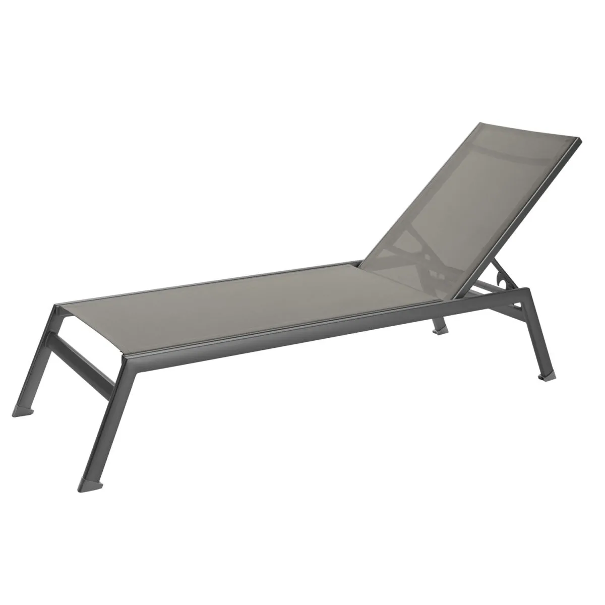 VEGA Lettino prendisole Tailor; 208x59x34 cm (LxLxH); seduta tortora, struttura antracite - immagine 1